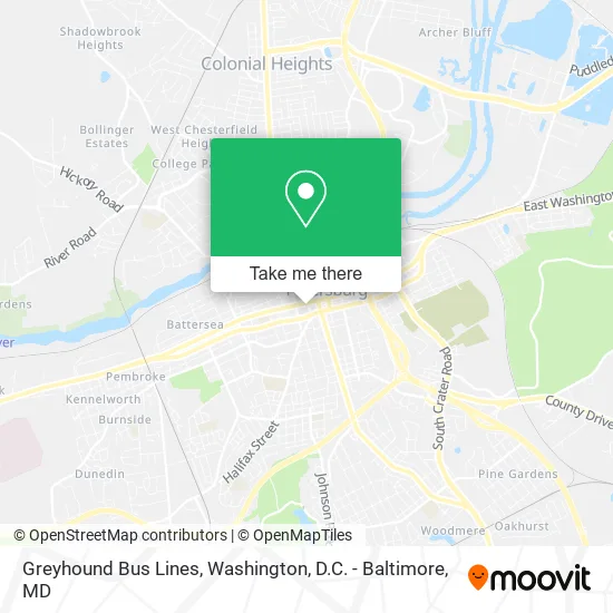 Greyhound Bus Lines map