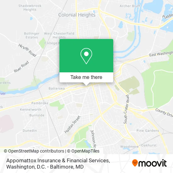 Appomattox Insurance & Financial Services map