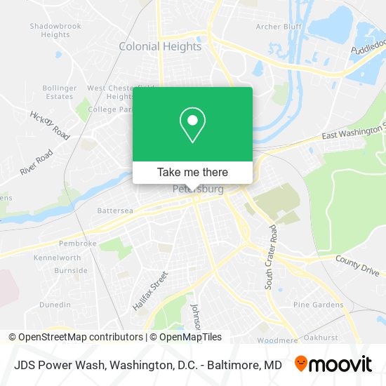 Mapa de JDS Power Wash