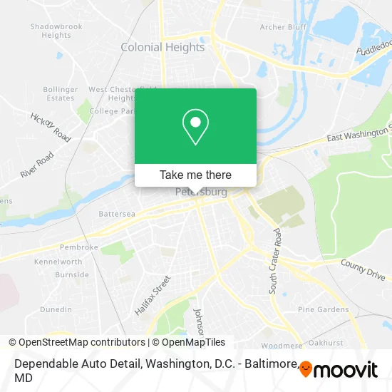 Dependable Auto Detail map