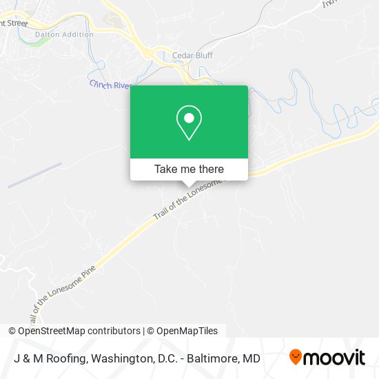 J & M Roofing map