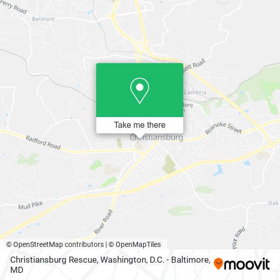 Christiansburg Rescue map