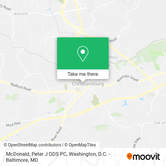 McDonald, Peter J DDS PC map