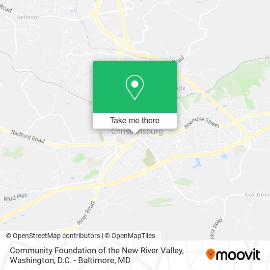 Community Foundation of the New River Valley map