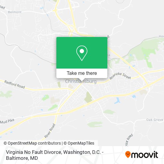 Virginia No Fault Divorce map