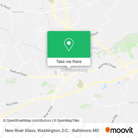 New River Glass map