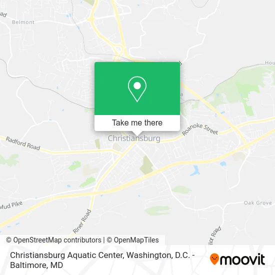 Christiansburg Aquatic Center map