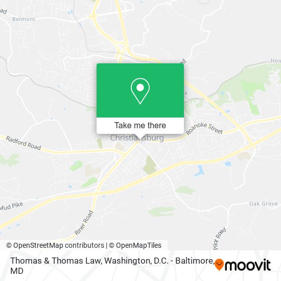 Thomas & Thomas Law map