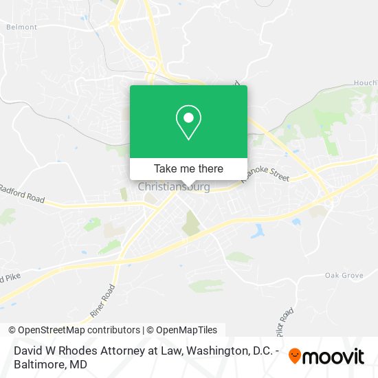 David W Rhodes Attorney at Law map