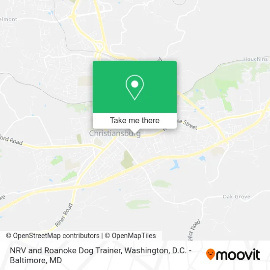 NRV and Roanoke Dog Trainer map