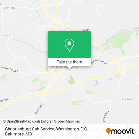 Christianburg Cab Service map