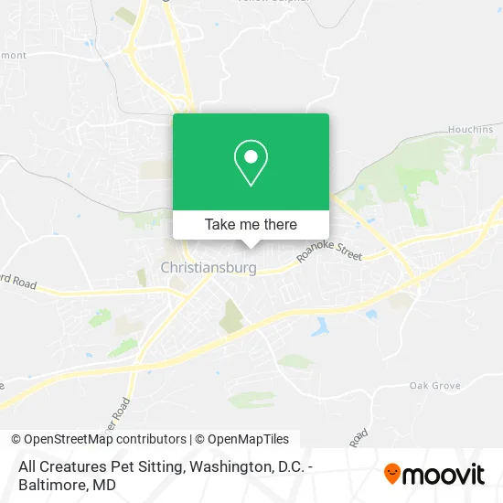 All Creatures Pet Sitting map