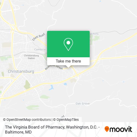 The Virginia Board of Pharmacy map