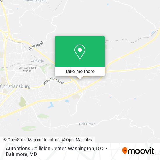 Mapa de Autoptions Collision Center