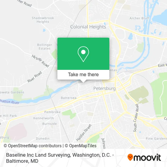 Baseline Inc Land Surveying map