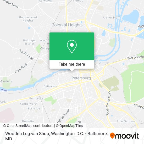 Wooden Leg van Shop map