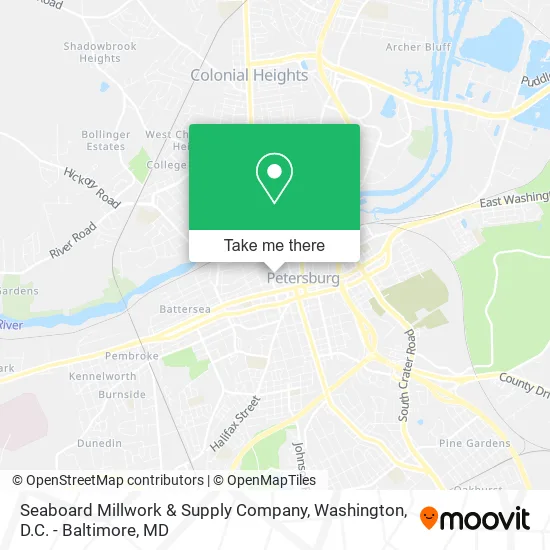 Mapa de Seaboard Millwork & Supply Company