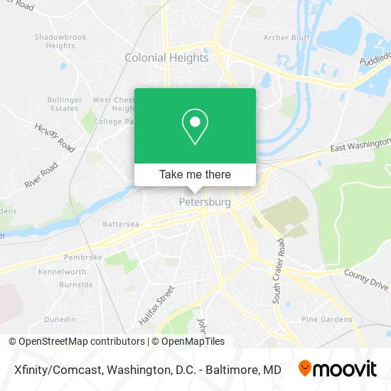 Xfinity/Comcast map
