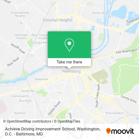 Achieve Driving Improvement School map