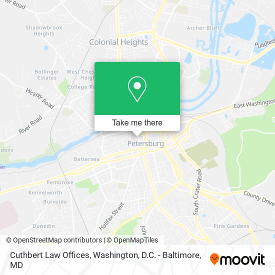 Cuthbert Law Offices map
