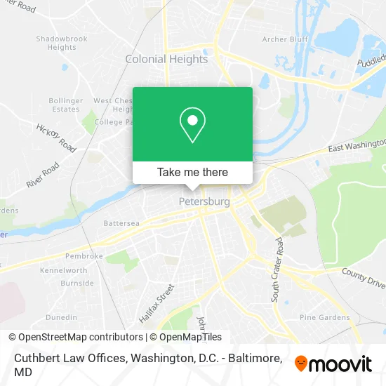 Cuthbert Law Offices map