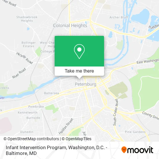 Mapa de Infant Intervention Program