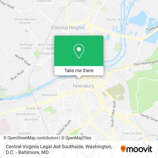 Central-Virginia Legal Aid-Southside map