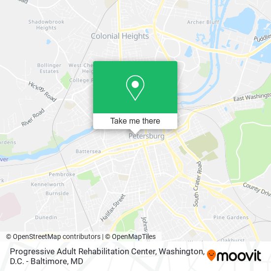Progressive Adult Rehabilitation Center map