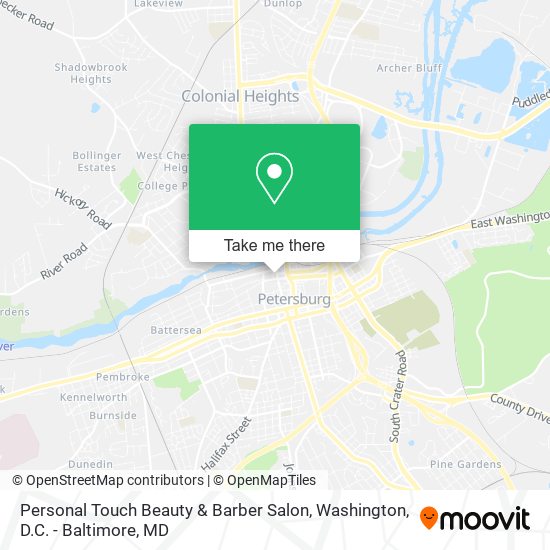 Mapa de Personal Touch Beauty & Barber Salon