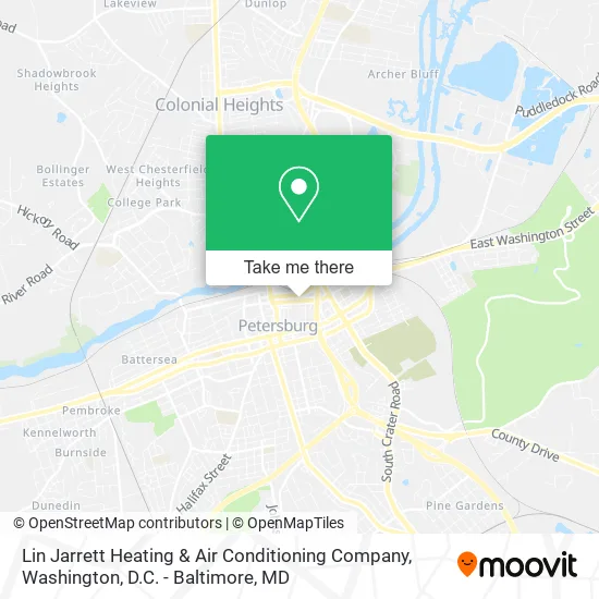Mapa de Lin Jarrett Heating & Air Conditioning Company