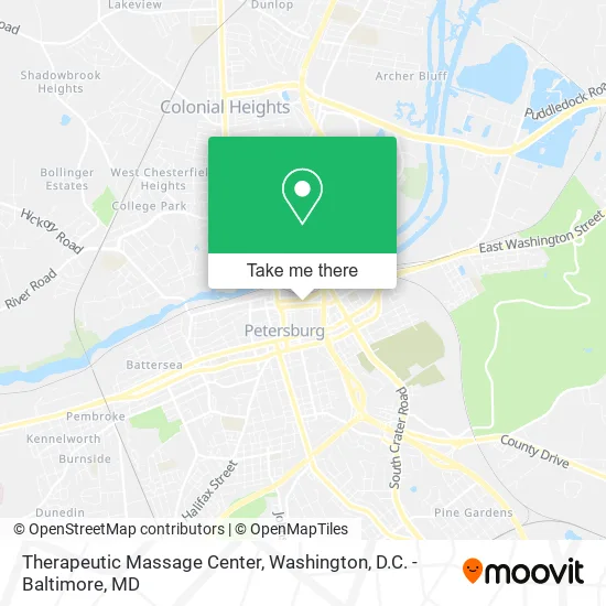 Mapa de Therapeutic Massage Center
