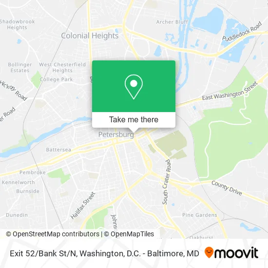 Mapa de Exit 52/Bank St/N