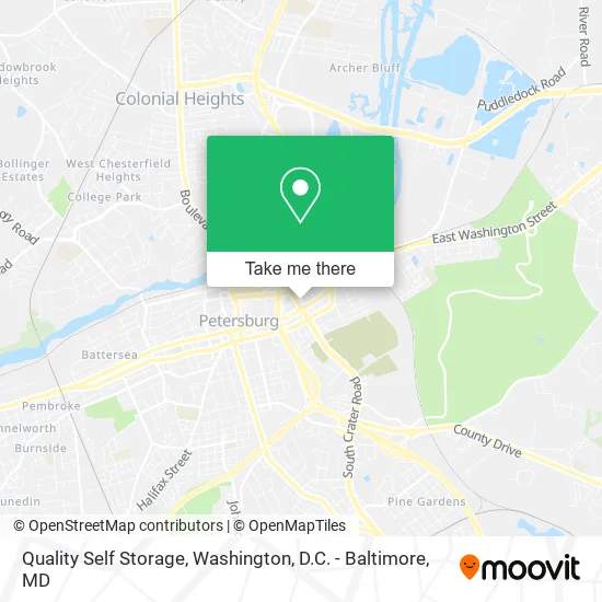 Quality Self Storage map