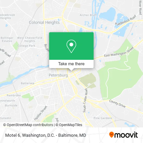 Mapa de Motel 6