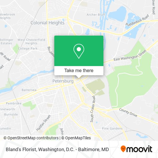Bland's Florist map