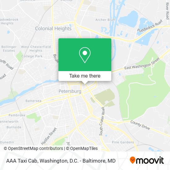 AAA Taxi Cab map