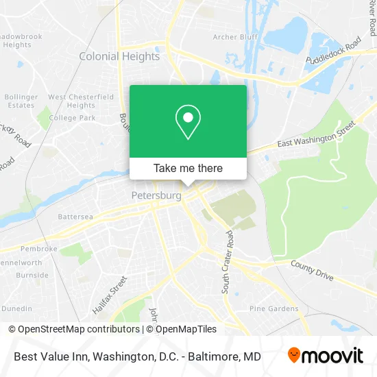 Mapa de Best Value Inn