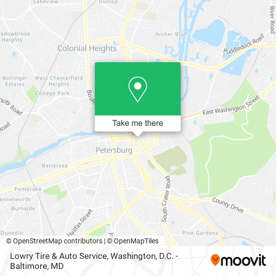 Lowry Tire & Auto Service map