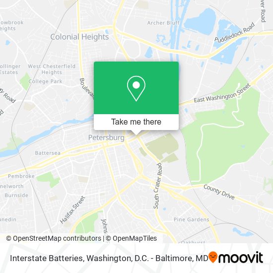 Mapa de Interstate Batteries