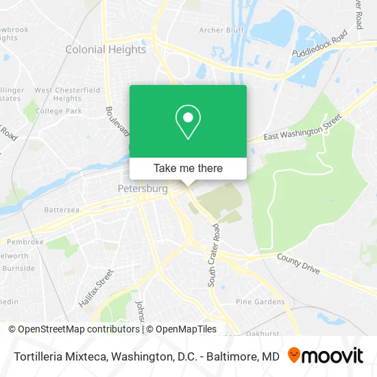 Mapa de Tortilleria Mixteca