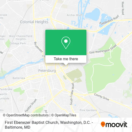 First Ebenezer Baptist Church map