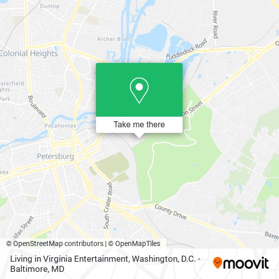 Mapa de Living in Virginia Entertainment