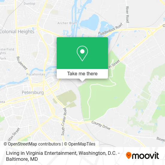 Living in Virginia Entertainment map