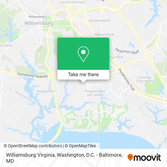 Williamsburg Virginia map