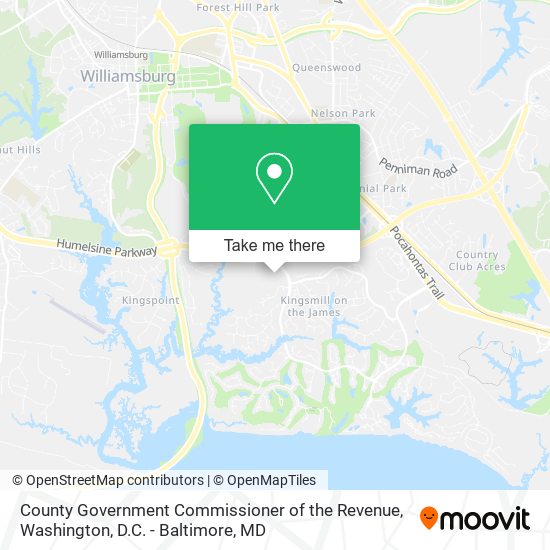 Mapa de County Government Commissioner of the Revenue