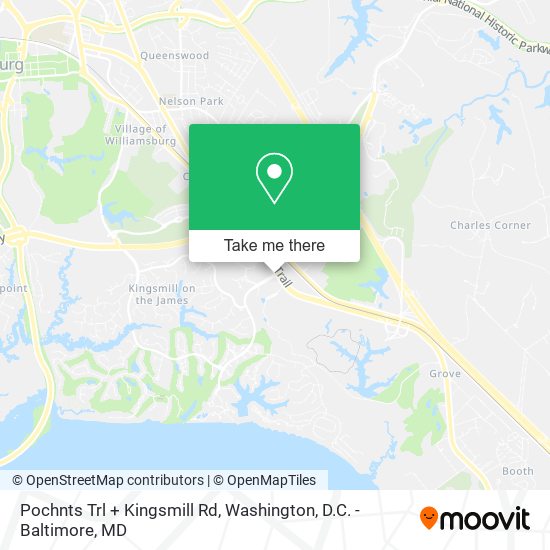 Pochnts Trl + Kingsmill Rd map