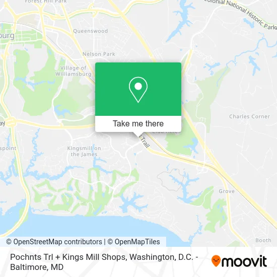 Pochnts Trl + Kings Mill Shops map