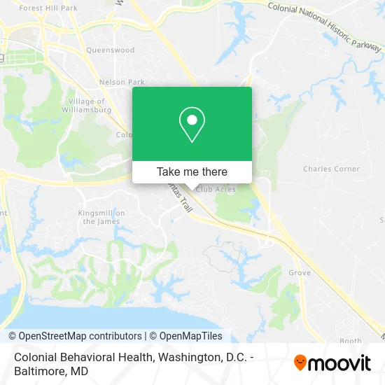 Colonial Behavioral Health map