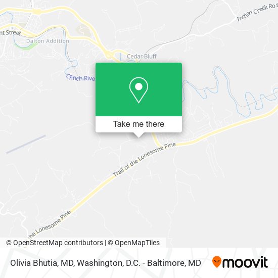 Mapa de Olivia Bhutia, MD