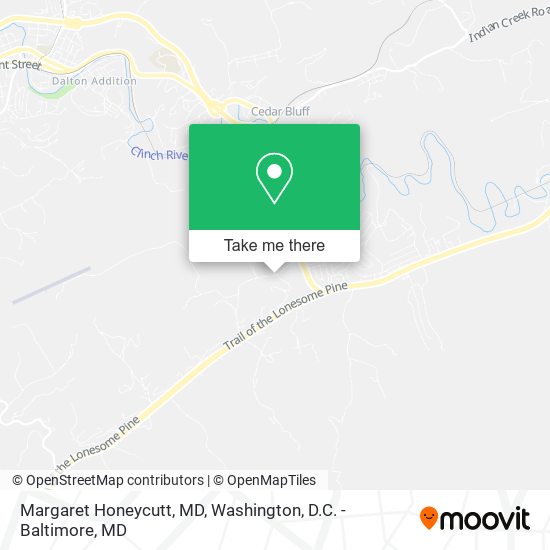 Margaret Honeycutt, MD map